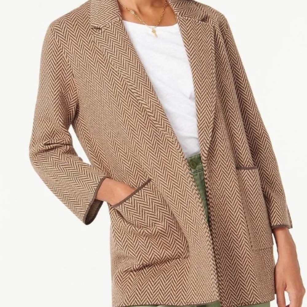 J. Crew Herringbone Sweater Blazer